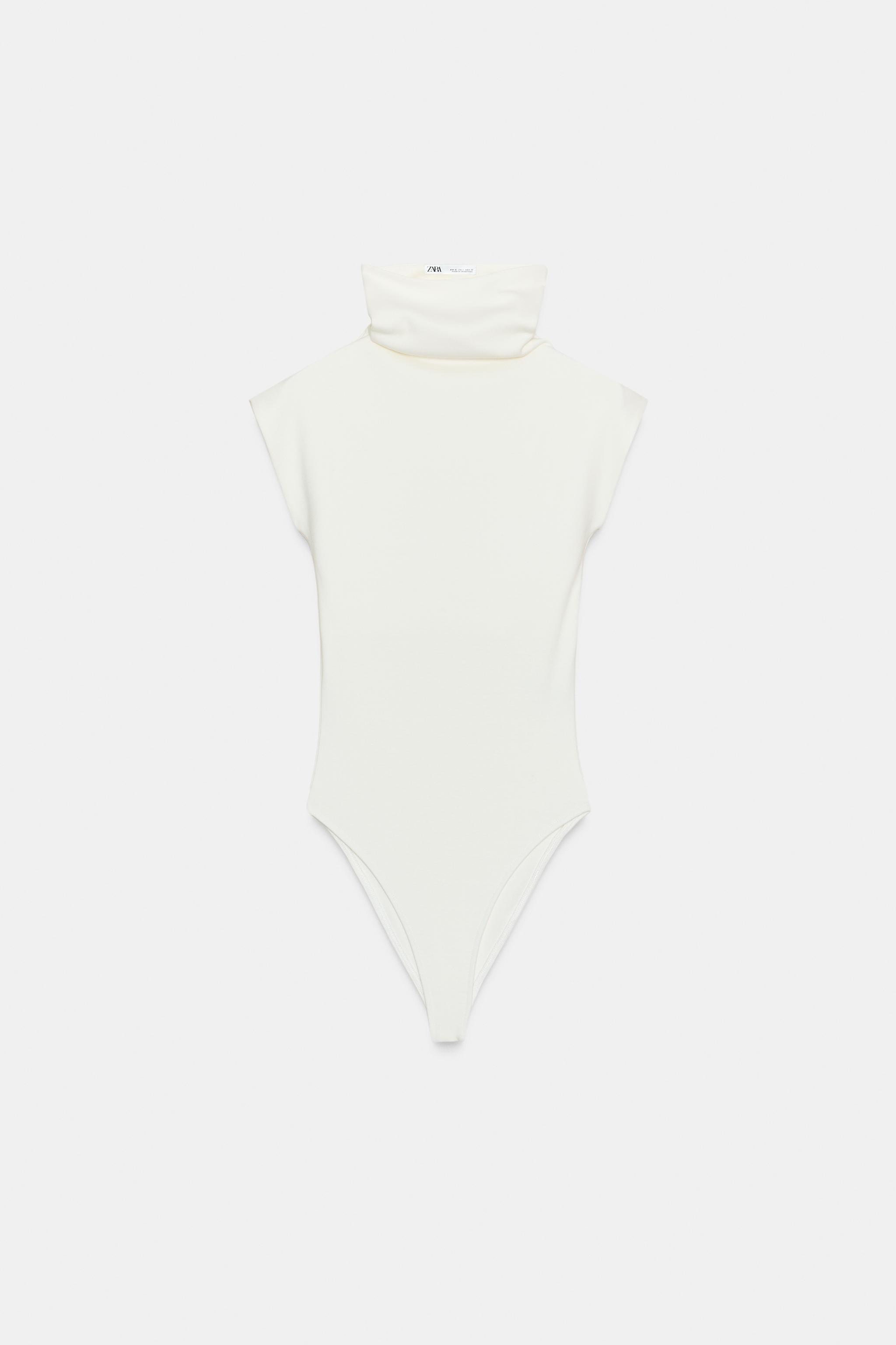 COTTON HIGH COLLAR BODYSUIT